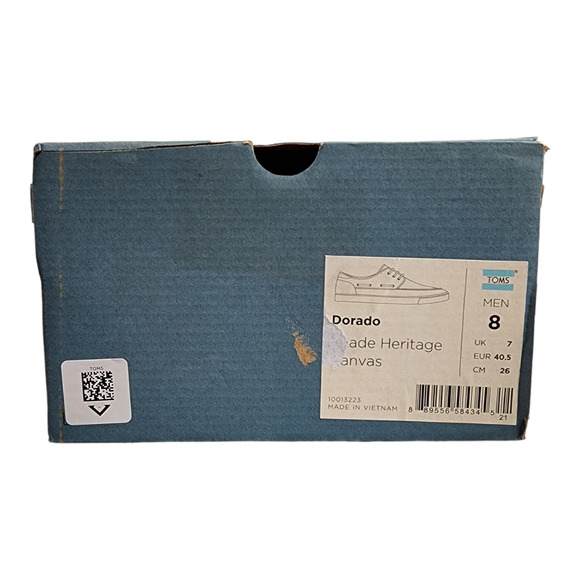 Tom's Dorado Canvas Boat Shoe in Shade (Gray) Size 8 - Picture 13 of 13